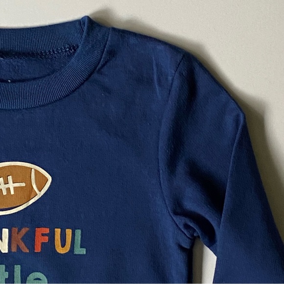 Thanksgiving Sweatshirt size 24 Months Chick Pea. Thankful Dude Football EUC - Picture 4 of 10